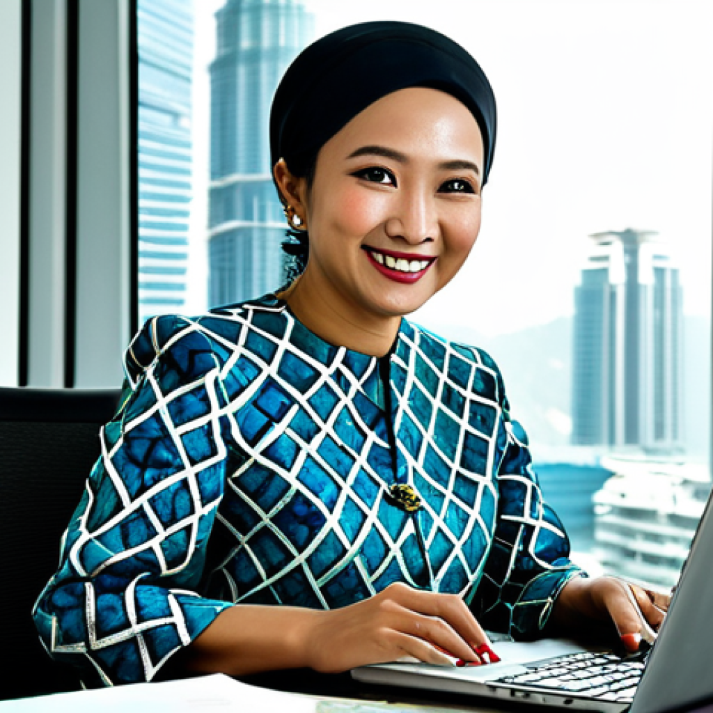 MVP와 고객 유지 전략 - Modern Malaysian Businesswoman**
A professional businesswoman in a *baju kurung* made of modern fab...