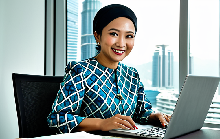 MVP와 고객 유지 전략 - Modern Malaysian Businesswoman**
A professional businesswoman in a *baju kurung* made of modern fab...