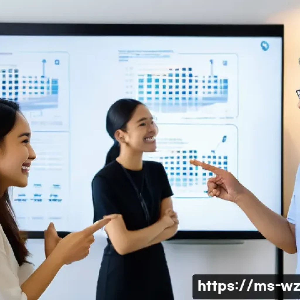 MVP 개발에서의 멘토링 전략 - **Prompt:** A dynamic scene in a modern, brightly lit co-working space in Kuala Lumpur, bustling wit...